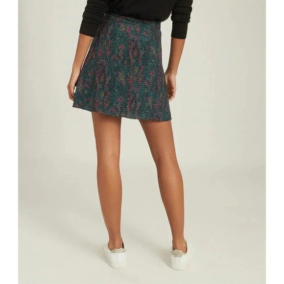 NWT $269 Reiss Skyla Reptile Print Faux Wrap Mini Skirt - Picture 3 of 8